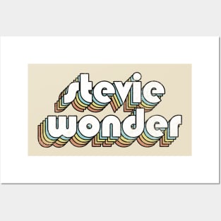 Stevie Wonder - Retro Rainbow Letters Posters and Art